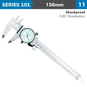DIAL CALIPER 150milimeter 0.03milimeter ACC. 0.01milimeter GRAD. S/STEEL SHOCKPROOF