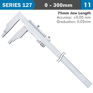 VERNIER CALIPER 300milimeter 0.05milimeter ACC. 75milimeter 0.02milimeter GRAD S/STEEL