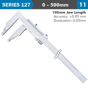 VERNIER CALIPER 500milimeter 0.05milimeter ACC. 100milimeter 0.02milimeter GRAD S/STEEL