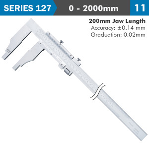 VERNIER CALIPER 2000milimeter 0.14milimeter ACC. 200milimeter 0.02milimeter GRAD S/STEEL