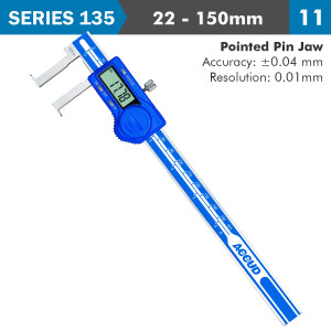 DIG. CALIPER 22-150milimeter 0.04milimeter ACC. INSIDE NECK 0.01milimeter RES. S/STEEL