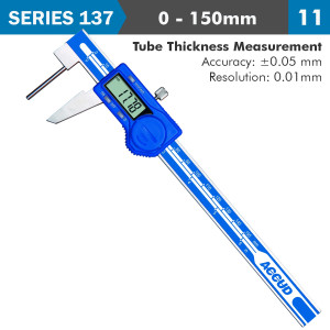 DIG. TUBE THICKNESS CALIPER 150milimeter 0.05milimeter ACC. 0.01milimeter RES. S/STEEL