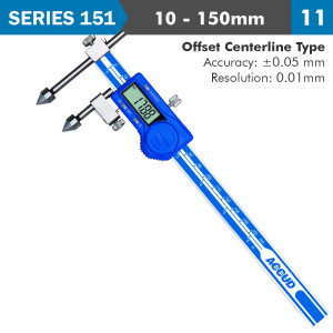 DIG. CALIPER 10-150milimeter OFFSET CENTERLINE 0.05milimeter ACC. 0.01milimeter RES. S/STEE