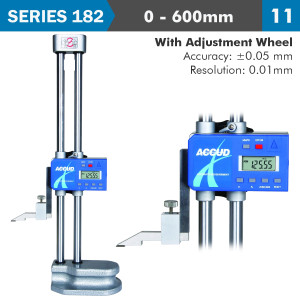 DIG. HEIGHT GAUGE 600milimeter 0.05milimeter ACC. DRIVING WHEEL 0.01milimeter RES. S/STEEL