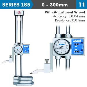DIG. HEIGHT GAUGE 300milimeter 0.04milimeter ACC. DRIVING WHEEL 0.01milimeter GRAD. S/STEEL