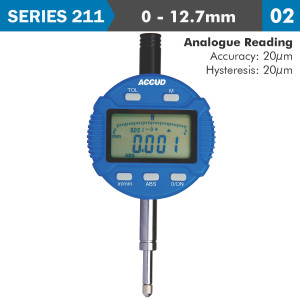 DIGITAL INDICATOR FLAT BACK 12.7milimeter/0.5'