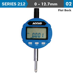 DIGITAL INDICATOR FLAT BACK 12.7milimeter/0.5'