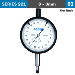 PRECISION DIAL INDICATOR FLAT BACK 3milimeter