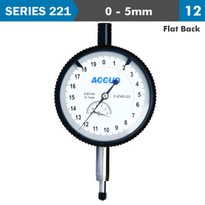 DIAL INDICATOR FLAT BACK 5milimeter
