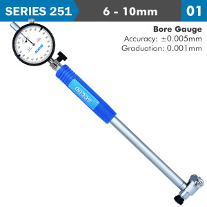 PRECISION DIAL BORE GAUGE 6-10milimeter 0.005milimeter ACC. 0.001milimeter GRAD.
