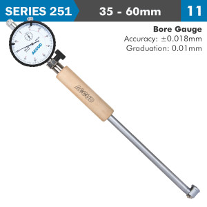 DIAL BORE GAUGE 35-60milimeter 0.018milimeter ACC. 0.001milimeter GRAD.