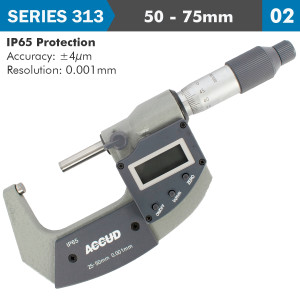 DIG. OUTSIDE MICROMETER 50-75milimeter 0.004milimeter ACC. IP65 0.001milimeter RES.