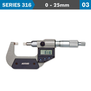 DIGITAL PROTRACTOR BLADE MICROMETER 0-25milimeter/0-1'