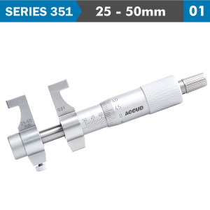 INSIDE MICROMETER 25-50milimeter WITH SETTING RING 0.008milimeter ACC. 0.01milimeter GRAD.