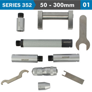 TUBULAR INSIDE MICROMETER 50-300milimeter 0.01milimeter GRAD. EXTENSION RODS: 13, 25