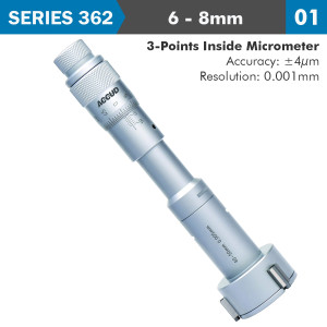 3 .S INSIDE MICROMETER 6-8milimeter 0.004milimeter ACC. 0.001milimeter GRAD.