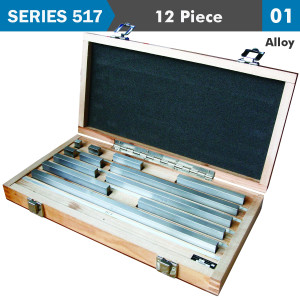 GAUGE BLOCK SET ALLOY STEEL 12pieces 10-291. 8milimeter ISO3650 GRADE 0