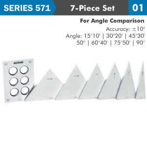 ANGLE GAUGE BLOCK SET 7pieces TRIANGLE 15-90DEG