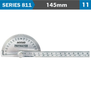 PROTRACTOR 90milimeter X 145milimeter 0-180DEG. RANGE 0.3DEG ACCURACY