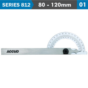 PROTRACTOR 80X120milimeter 180 DEG. 0.3 DEG ACC. 1 DEG. GRAD.