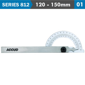 PROTRACTOR 120X 150milimeter 180 DEG. 0.3 DEG ACC. 1 DEG. GRAD.