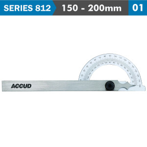 PROTRACTOR 150X 200milimeter 180 DEG. 0.3 DEG ACC. 1 DEG. GRAD.