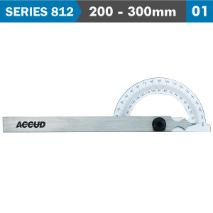 PROTRACTOR 200X 300milimeter 180 DEG. 0.3 DEG ACC. 1 DEG. GRAD.