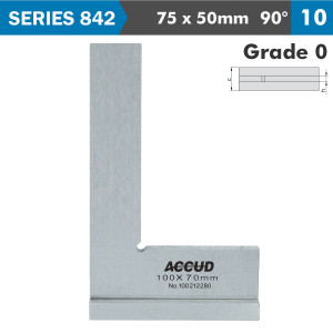 FLAT EDGE SQUARE 90 DEG. WIDE BASE 75X50milimeter DIN875