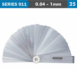 FEELER GAUGE 75milimeter 0.04-1.00milimeter 25LEAVES DIN2275