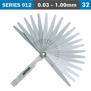 FEELER GAUGE 100milimeter 0.03 - 1.00milimeter 32 LEAVES DIN2275