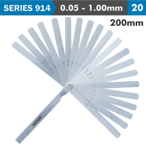 LONG FEELER GAUGE 200milimeter 0.05-1.00 20 LEAVES DIN2275
