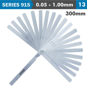 LONG FEELER GAUGE 300milimeter 0.05-1.00 13 LEAVES DIN2275