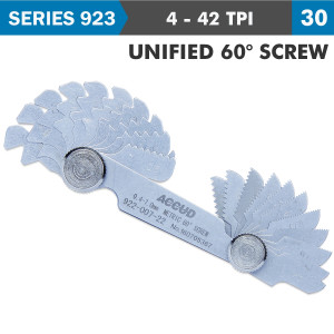 PITCH GAUGE 4-42TPI 30 LEAVES UNIFIED 60DEG. SCREW 0.07milimeter ACC.