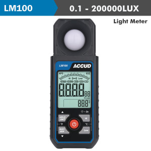 LIGHT METER 0.1-200000LUX RANGE 6% ACCUR 400-700milimeter LIGHT WAVE LENGTH
